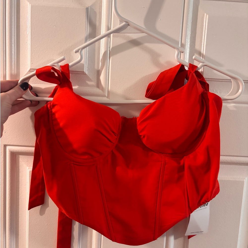 Red Women's Crop Top